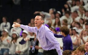 Albany head coach Cory Schlagel calls out directions to his players in the second half.