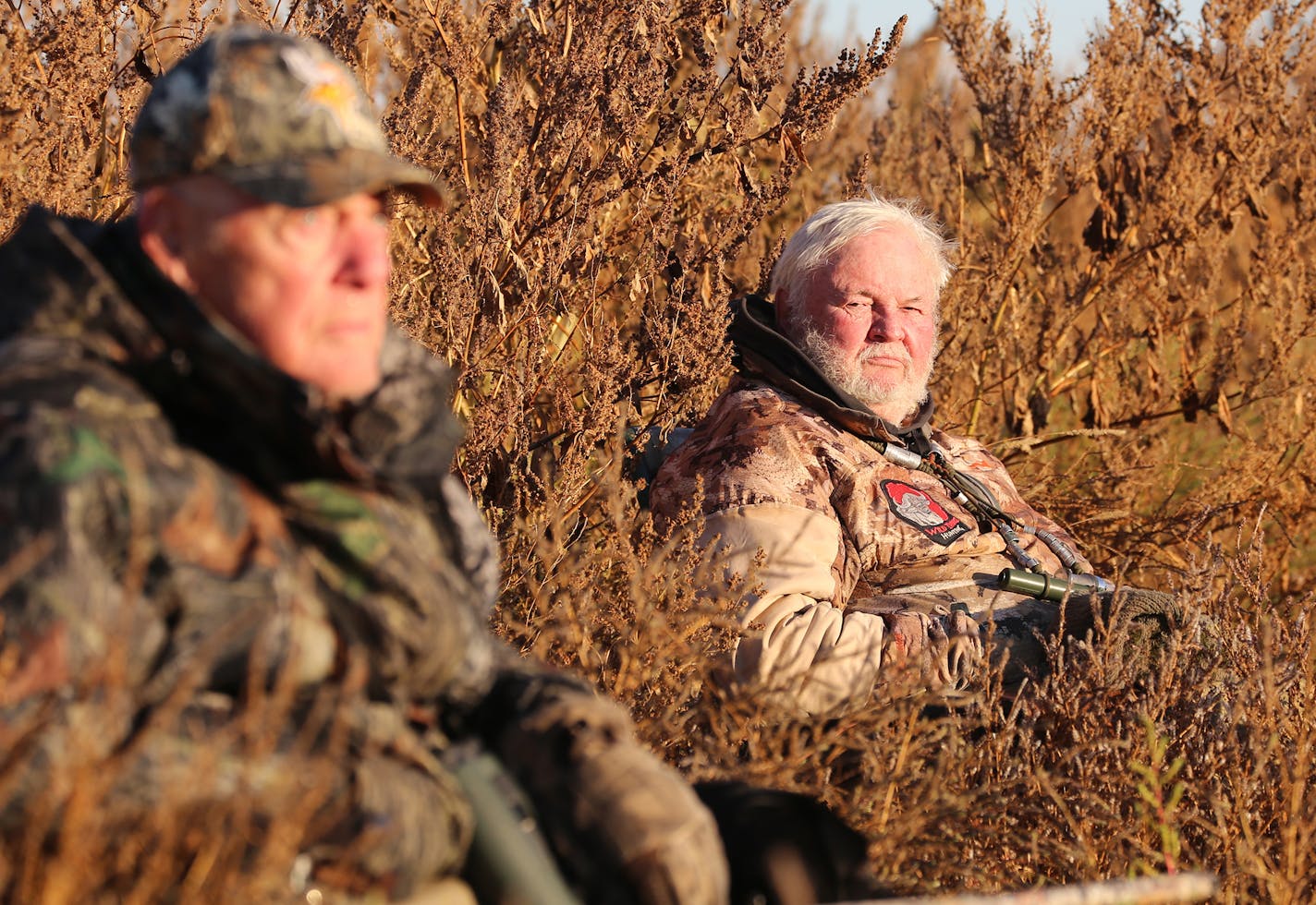 Mark Hamilton, right, of Minot, N.D., is a longtime friend and hunting partner of Bud Grant's. The two havce traveled to Africa together, among other places, to hunt.