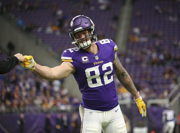 Vikings tight end Kyle Rudolph: "I've established myself in the red zone."