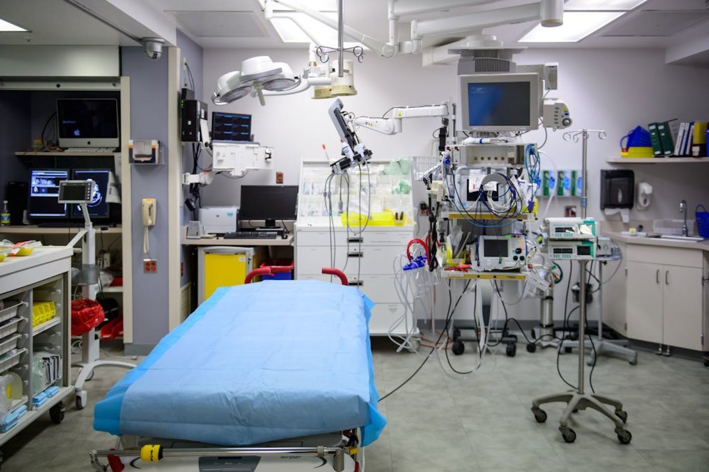 An emergency room in Hennepin County Medical Center, HCMC, Minneapolis, Minnesota.