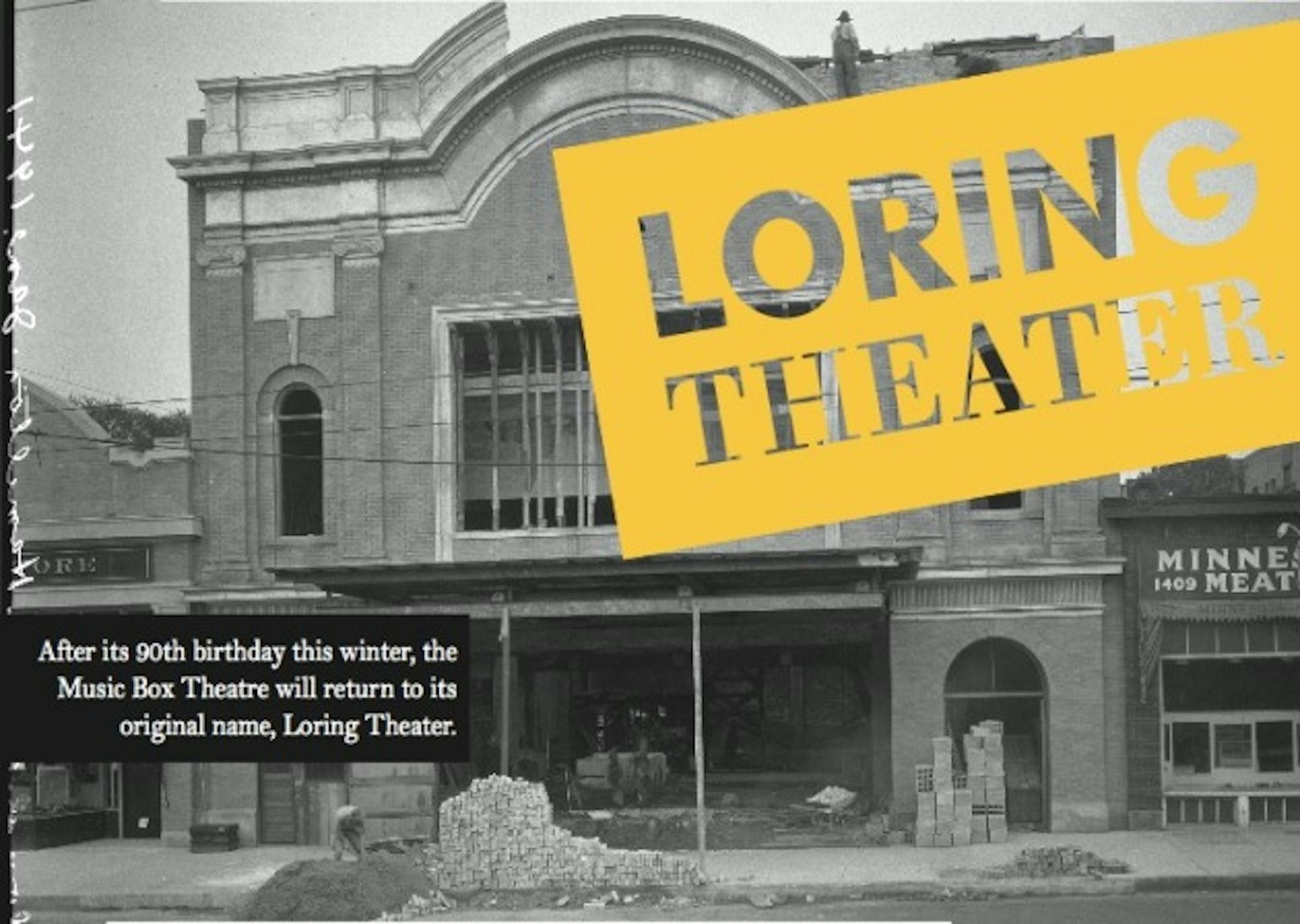 Advertisement touting the name-change back to the Loring Theater.