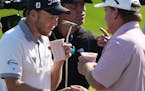 Lee Hodges drank a celebratory milk shake with his Alabama golf coach Jay Seawell after his 3M Open win.