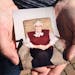 Cassie Bonstrom holds a picture of her grandmother, Nancy Jack, who died in 1989.