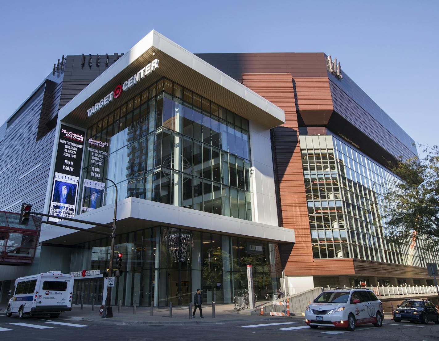 The exterior of the newly renovated Target Center. ] LEILA NAVIDI &#xef; leila.navidi@startribune.com BACKGROUND INFORMATION: Media tour of the newly renovated Target Center in Minneapolis on Monday, October 16, 2017.