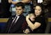 Bristol Palin, daughter of Republican Vice President candidate Sarah Palin, holds her baby brother, Trig, as her husband-to-be Levi Johnston looks on,