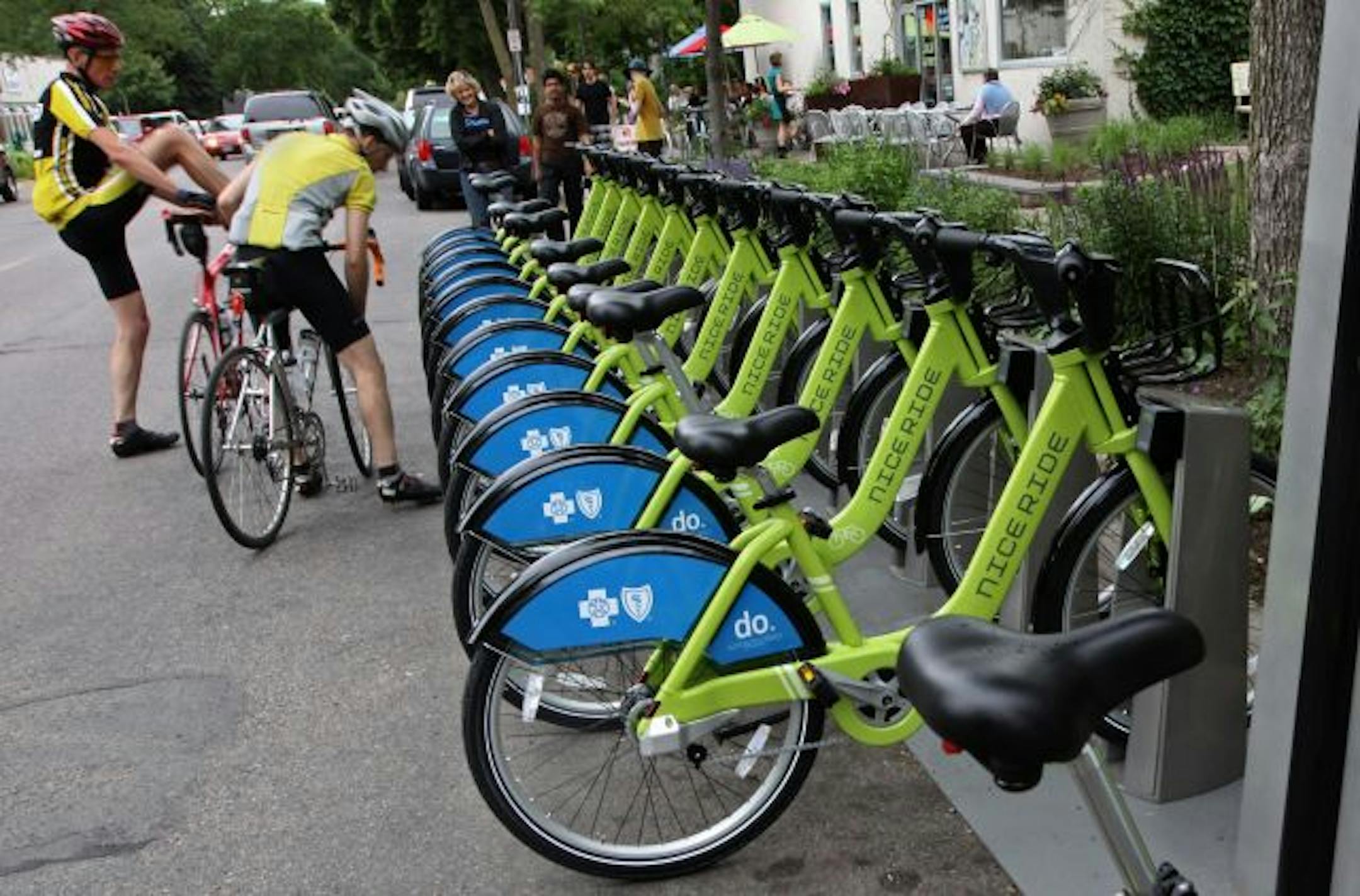<h3>Nice Ride Minnesota</h3>
<p><b>What:</b> In 2010, Minneapolis was among the first U.S. cities to launch a bike sharing program. It quickly caught on and continues to expand.</p>
<p><b>Importance:</b> In a densely populated city, people need ways to get around other than by vehicles.</p>
<p><b>Details:</b> Star Tribune reporter Tim Harlow described the program's growth in an April story: "Locally, Nice Ride has seen usage climb from 100,000 rides taken in 2010 to more than 275,000 last year .