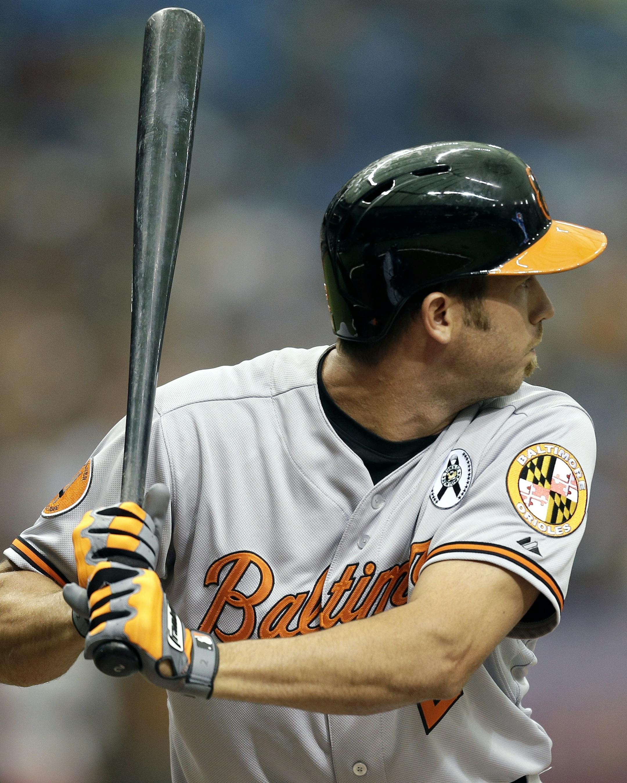 Baltimore Orioles' J.J. Hardy bats in the first inning against the Tampa Bay Rays during an opening day baseball game Tuesday, April 2, 2013, in St. Petersburg, Fla. (AP Photo/Chris O'Meara)