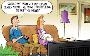 Editorial cartoon: Dystopian series