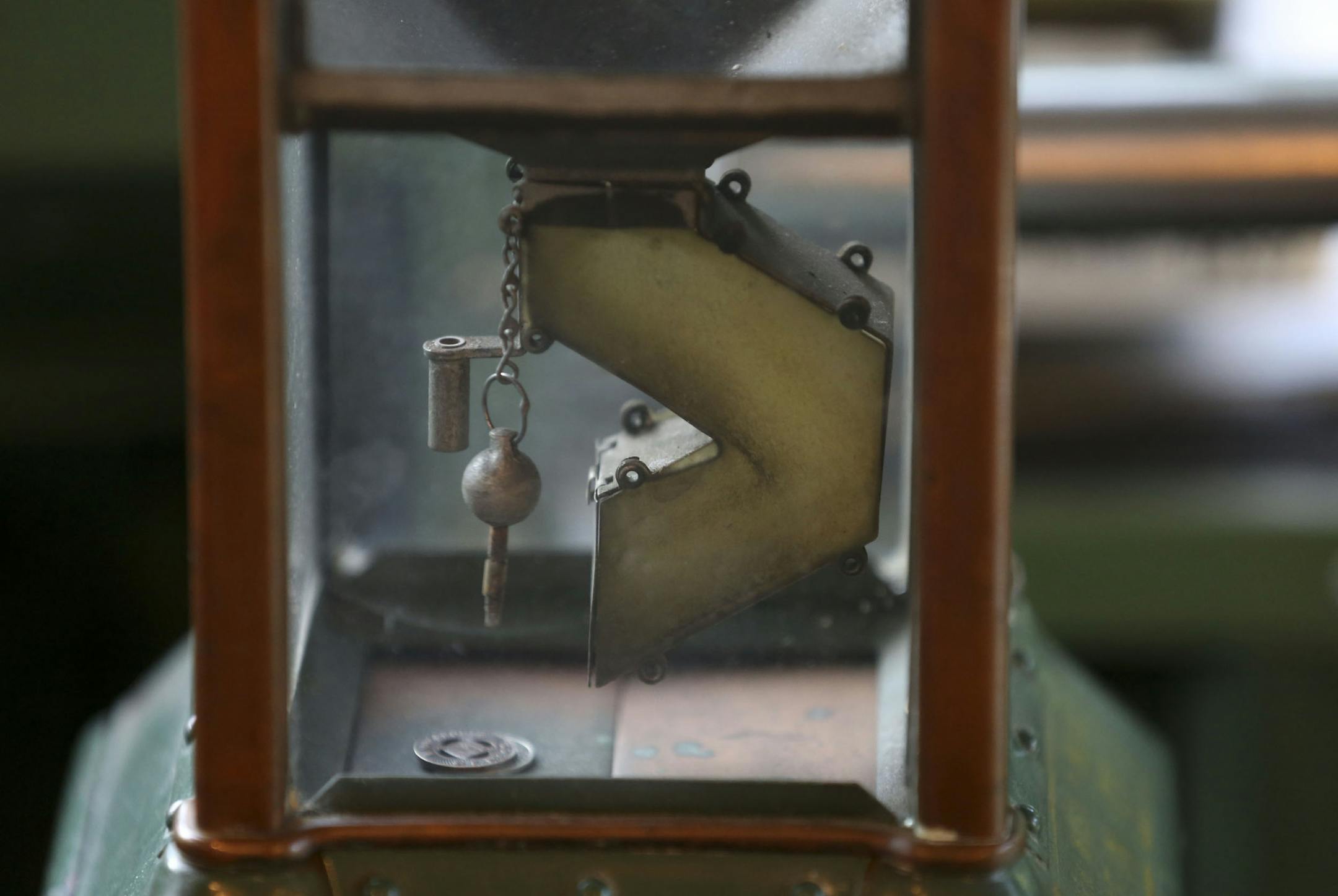 Fare tokens taken from passengers sat in the fare box on the Como Lake Harriet Trolley while at the stationin Minneapolis Min., Wednesday, July 24, 2013. ] (KYNDELL HARKNESS/STAR TRIBUNE) kyndell.harkness@startribune.com