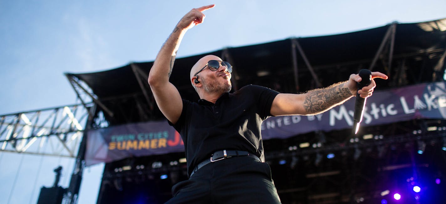 Pitbull, shown at Twin Cities Summer Jam in 2019, will perform a livestream Saturday.