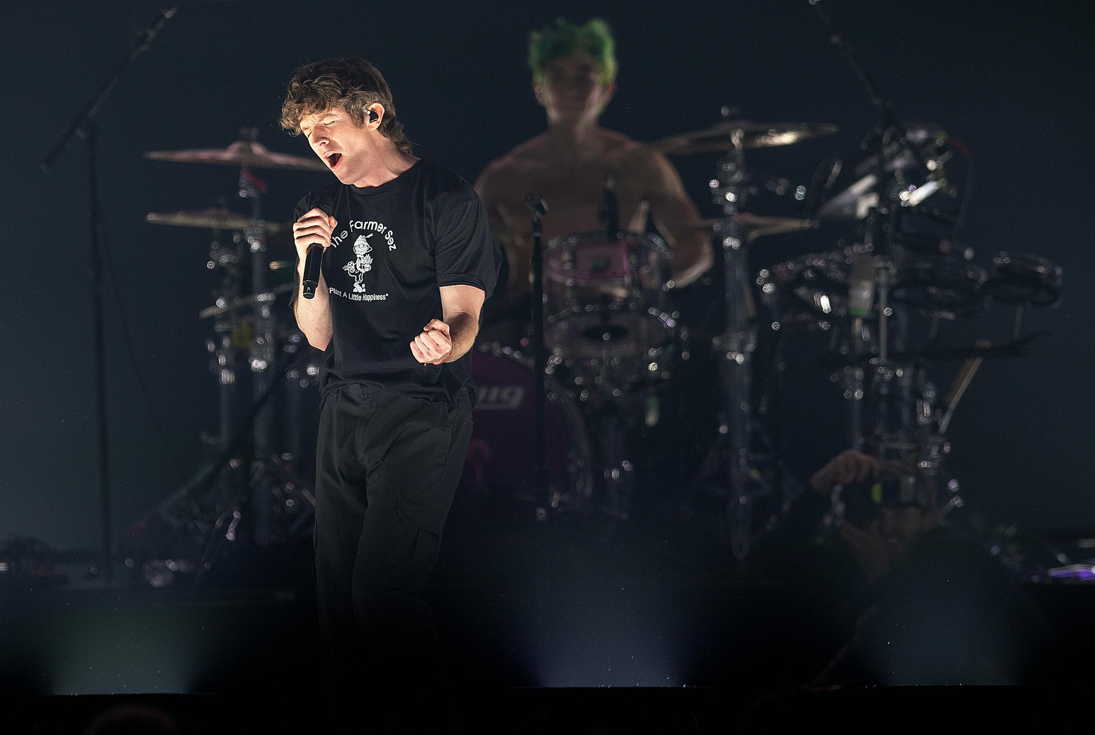 Turnstile performs before main act Blink-182 at the Xcel Energy Center.