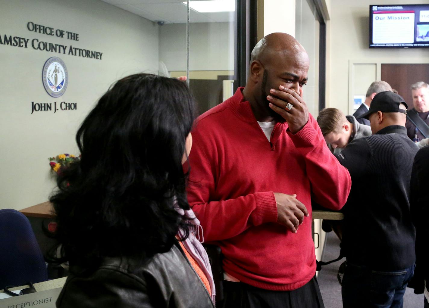 After Ramsey County attorney John Choi, announced that charges will be brought against officer Jeronimo Yanez in the July traffic stop shooting of Philando Castile. Jason Sole was on hand at the Ramsey County DA's office Wednesday, Nov. 16, 2016,in St. Paul, MN. Sole was emotional at times, calling the feeling "weird," saying he isn't used to a police officer being charged in the killing of black men.] (DAVID JOLES/STARTRIBUNE)djoles@startribune.com Ramsey County attorney John Choi announcing ch