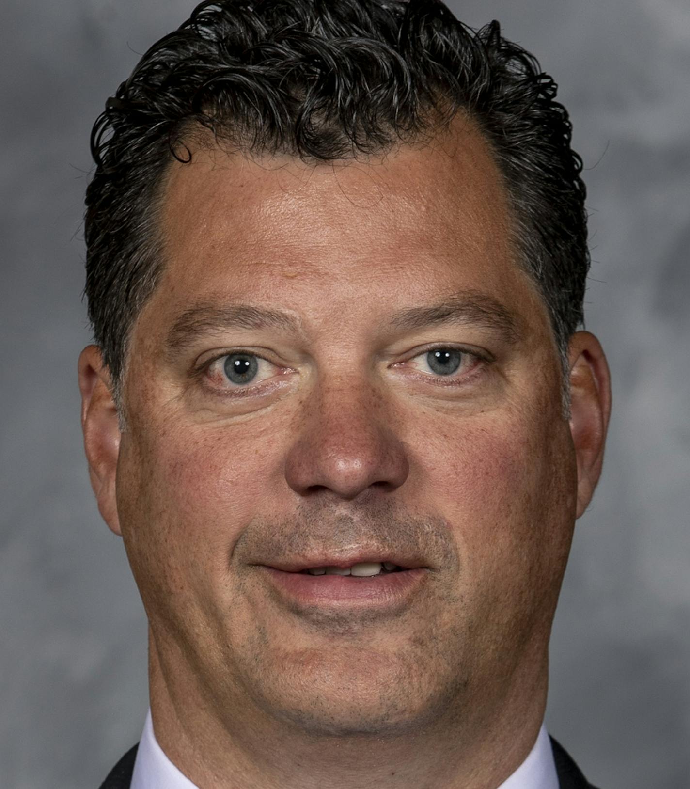 ST. PAUL, MN - SEPTEMBER 12: Bill Guerin of the Minnesota Wild poses for his official headshot for the 2019-2020 season on September 12, 2019 at the Tria Practice Rink of the Treasure Island Center in St. Paul, Minnesota. (Eric Miller/NHLI via Getty Images) *** Local Caption *** Paul Fenton ORG XMIT: 775383194 ORG XMIT: MIN1909181639383226