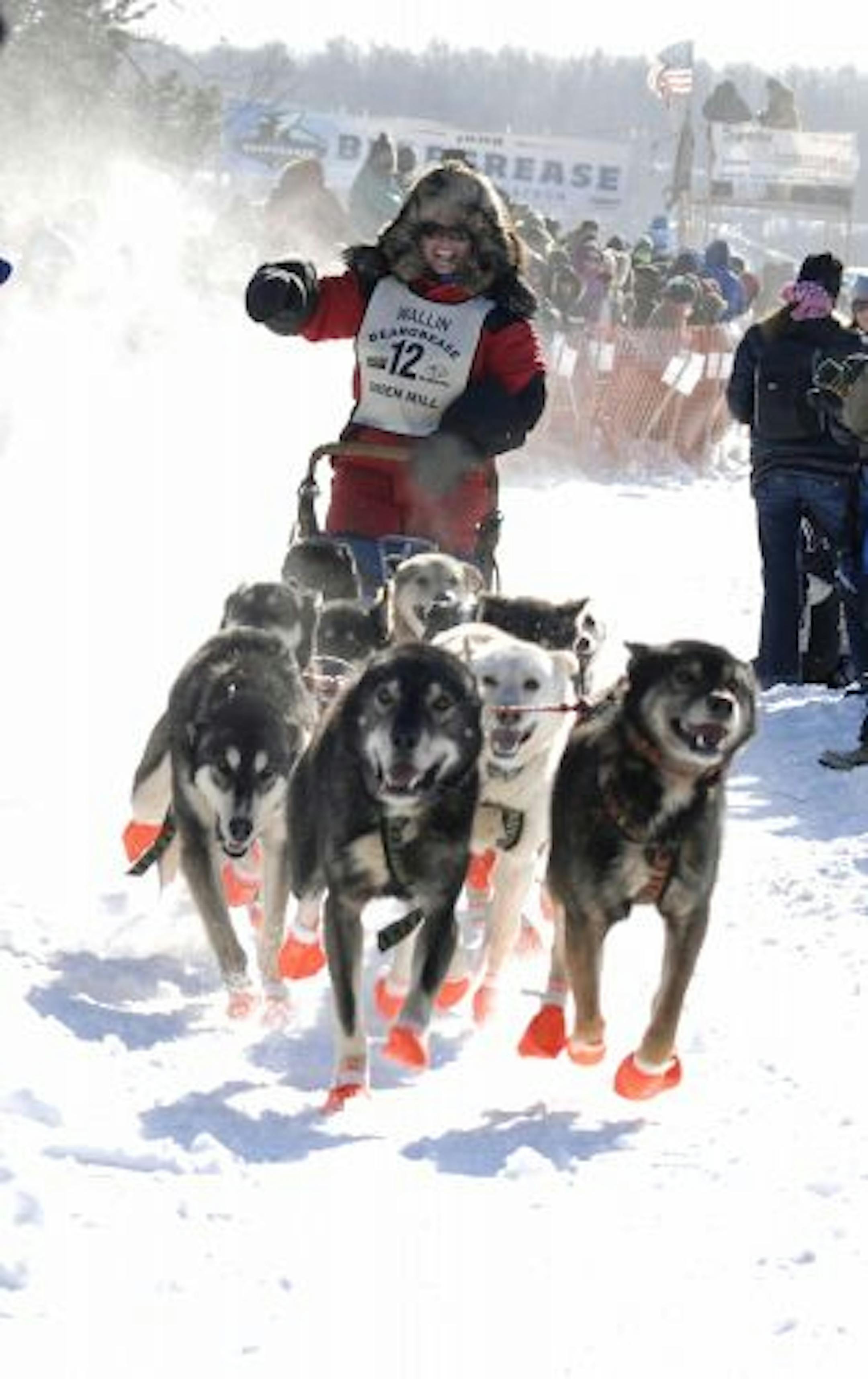 Colleen Wallin raced the Beargrease, which draws about 4,000 spectators as well as viewers online.