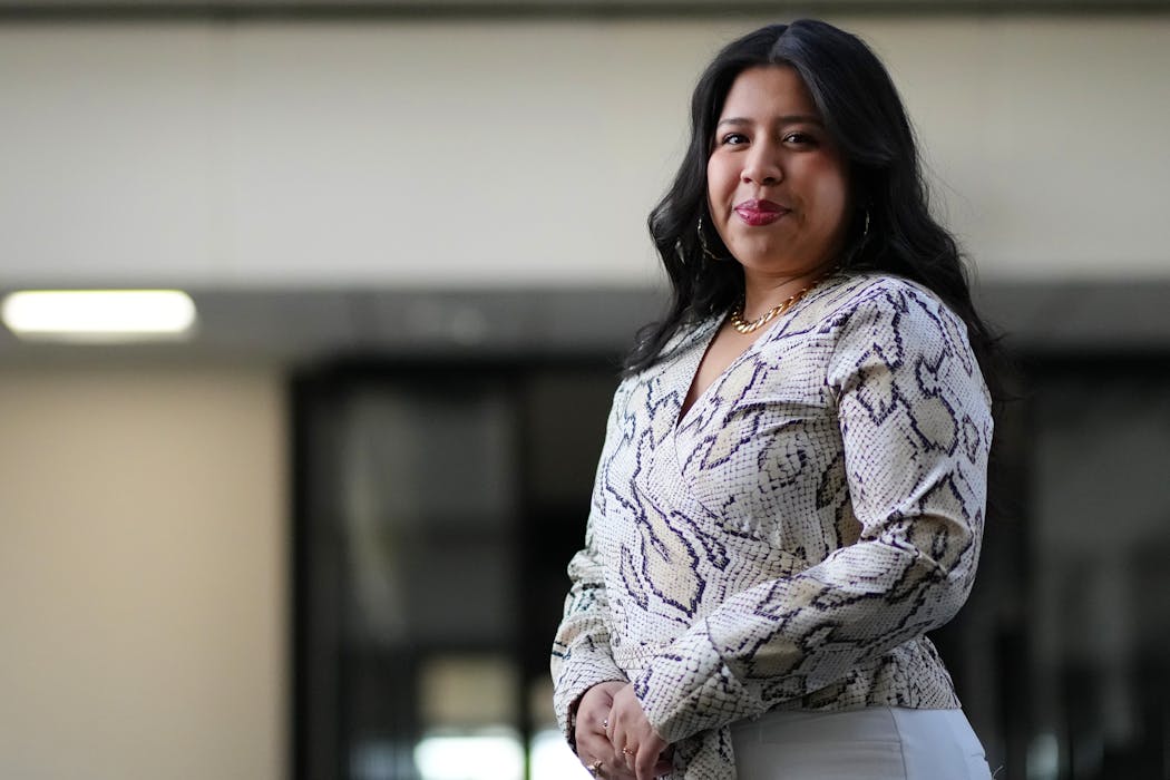 Yaneth Quintero Cruz, pictured Thursday, was one of the first Spanish speakers on her team when she joined the Hennepin County Assessor’s Office.