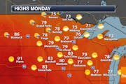 Sunnier Monday Under High Pressure -  Last 80F Of The Year Tuesday?
