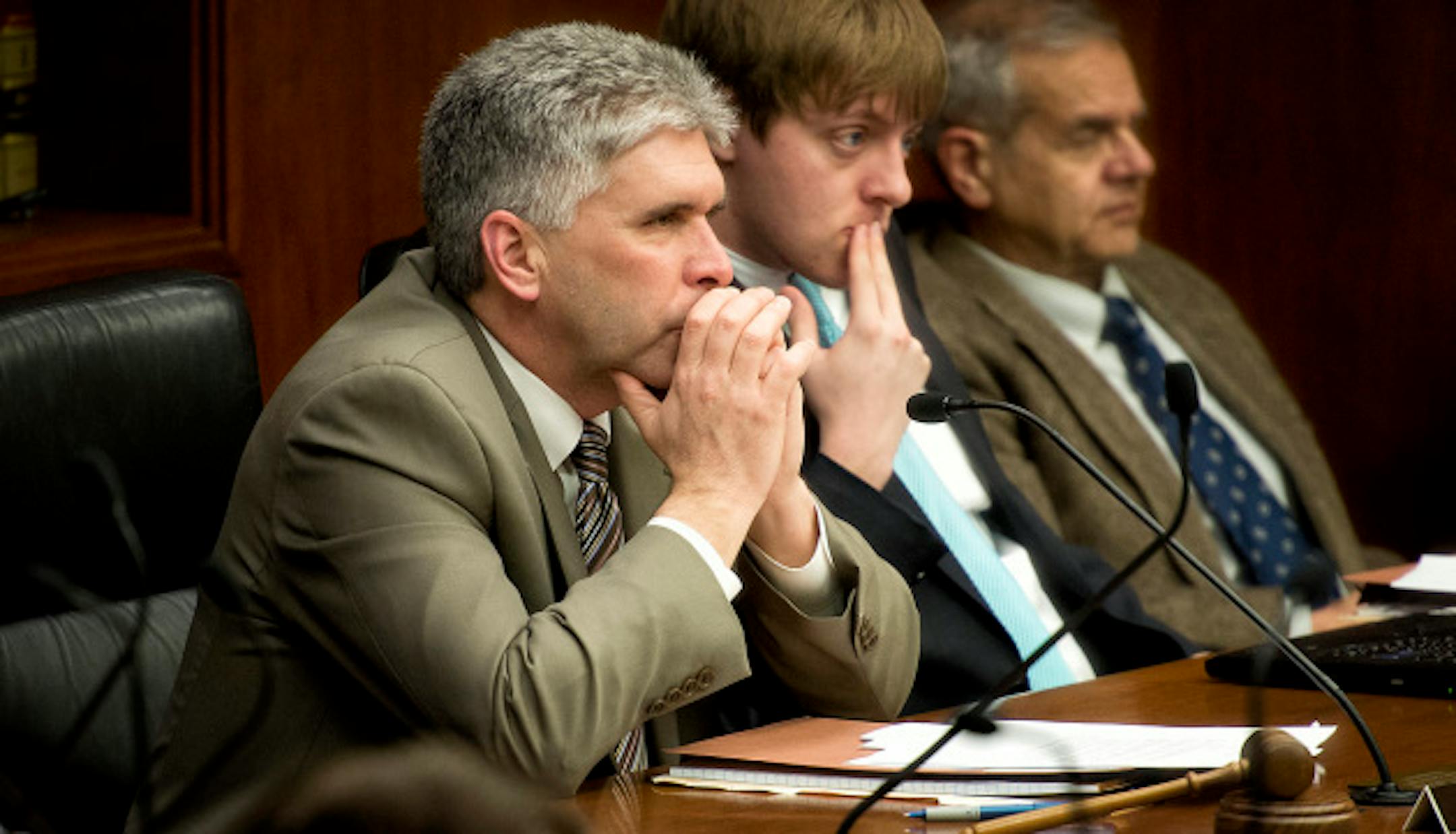 Rep. Joe Atkins, chair of the House Commerce and Consumer Protection Finance and Policy committee questioned Al Lund, executive director, Allied Charities of Minnesota on how to improve results of electronic pull-tabs.  Tuesday, April 16, 2013     ]     GLEN STUBBE * gstubbe@startribune.com
