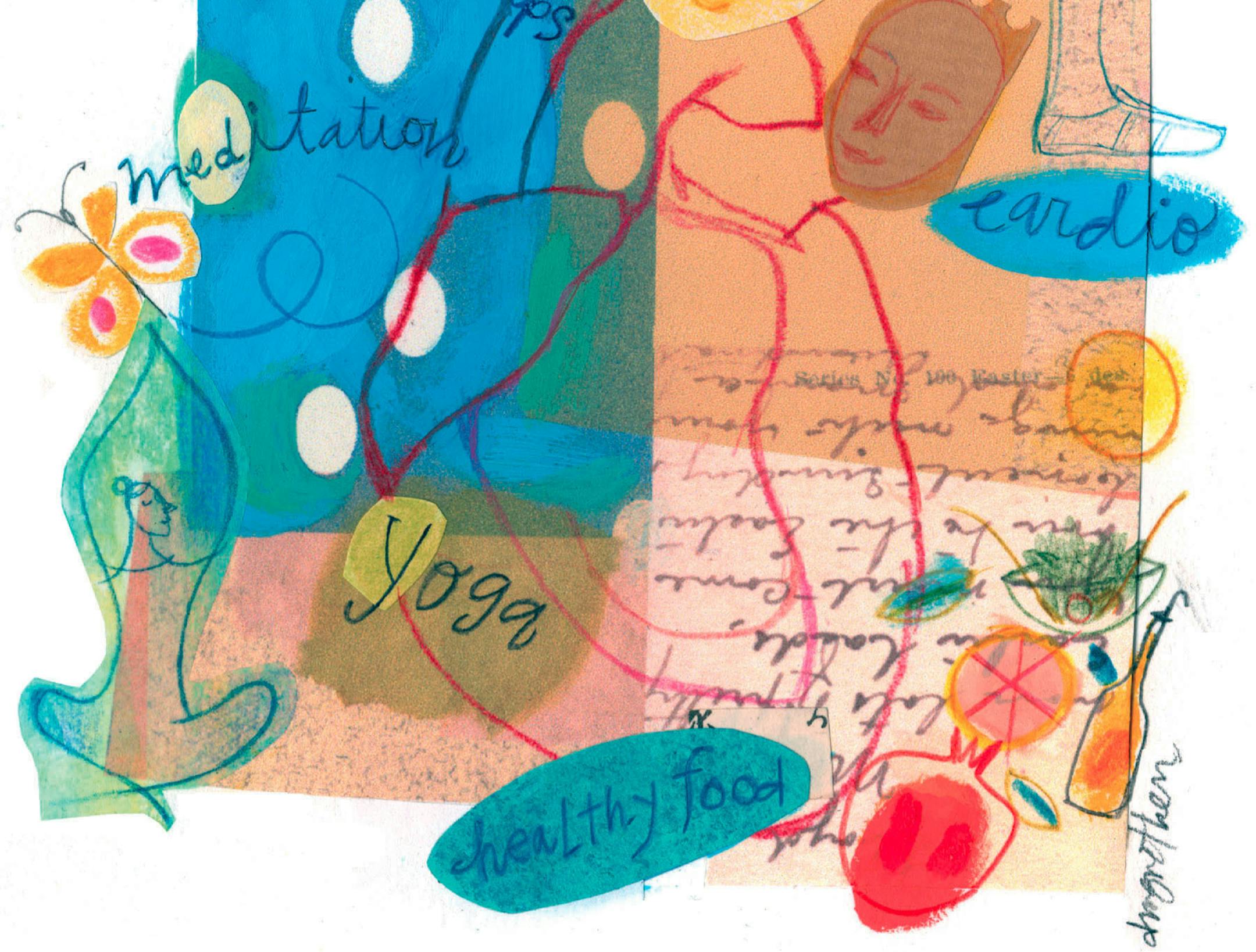 Donna Grethen illustration relates to women's New Year's resolutions.