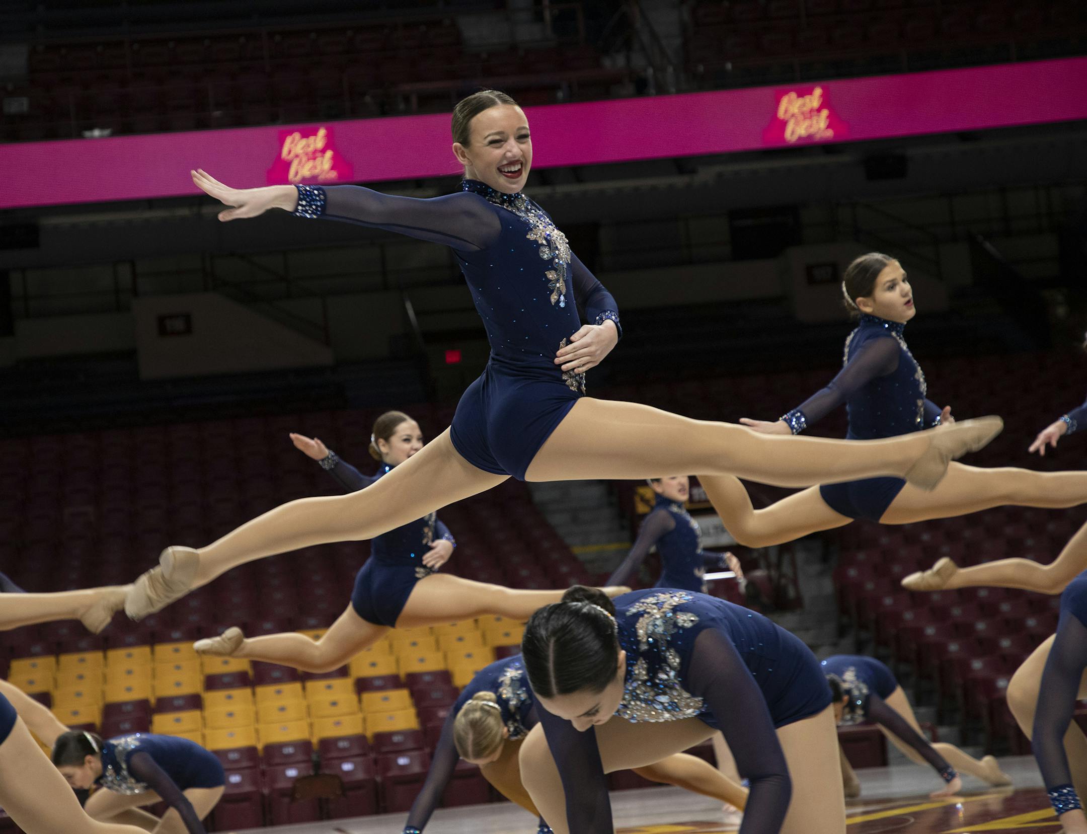 Molly Segner and the Benilde-St. Margaret's dance team.