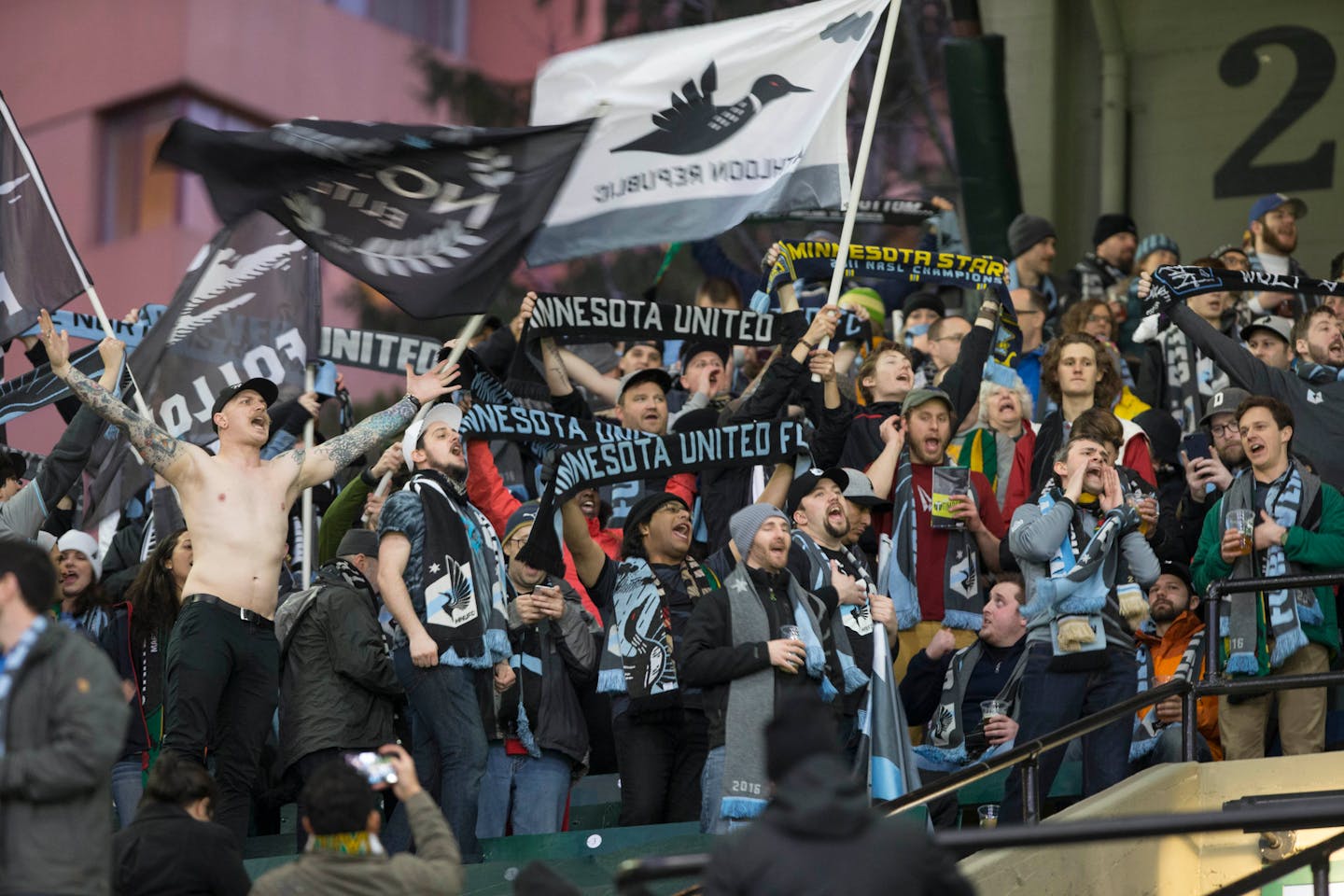 Portland Timbers against the Minnesota United in an MLS soccer game in Portland, Ore., Mar. 3, 2017. (AP Photo/Randy L. Rasmussen) ORG XMIT: ORRR101