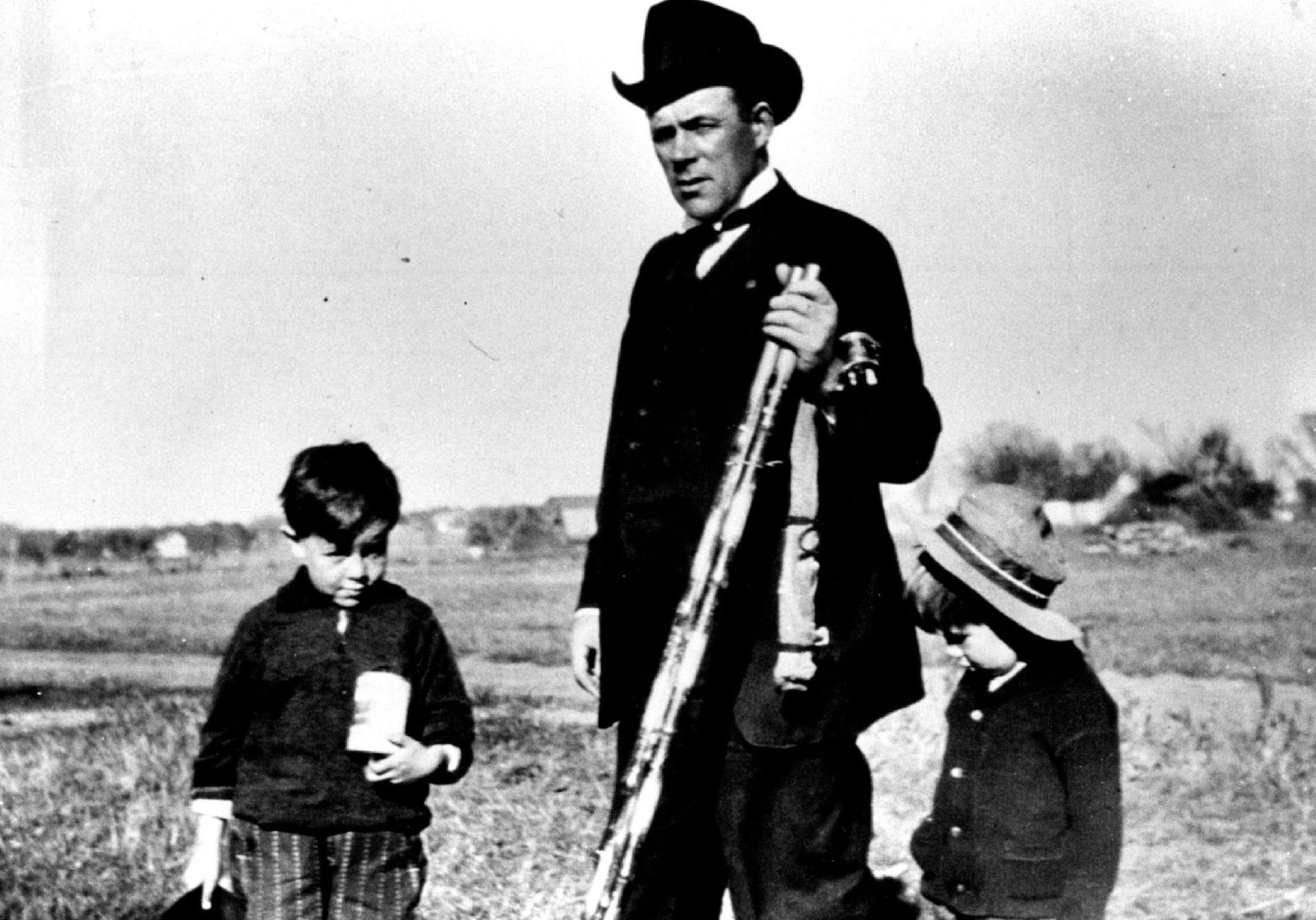Karl Rolvaag, left, with his father, Ole Rolvaag, and his brother, Paul