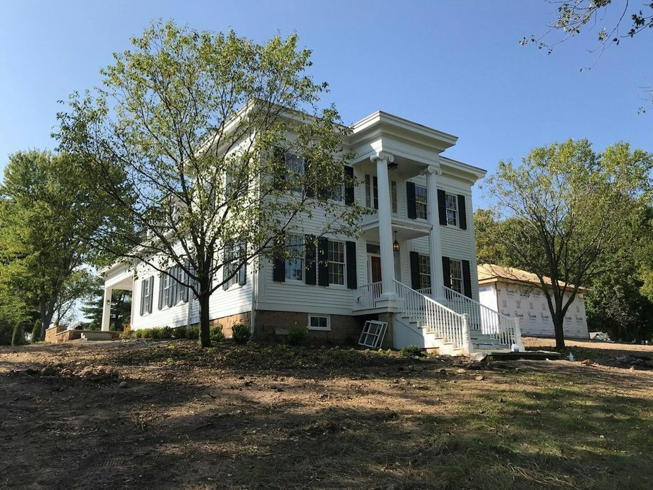 The exterior has been restored to its former glory.