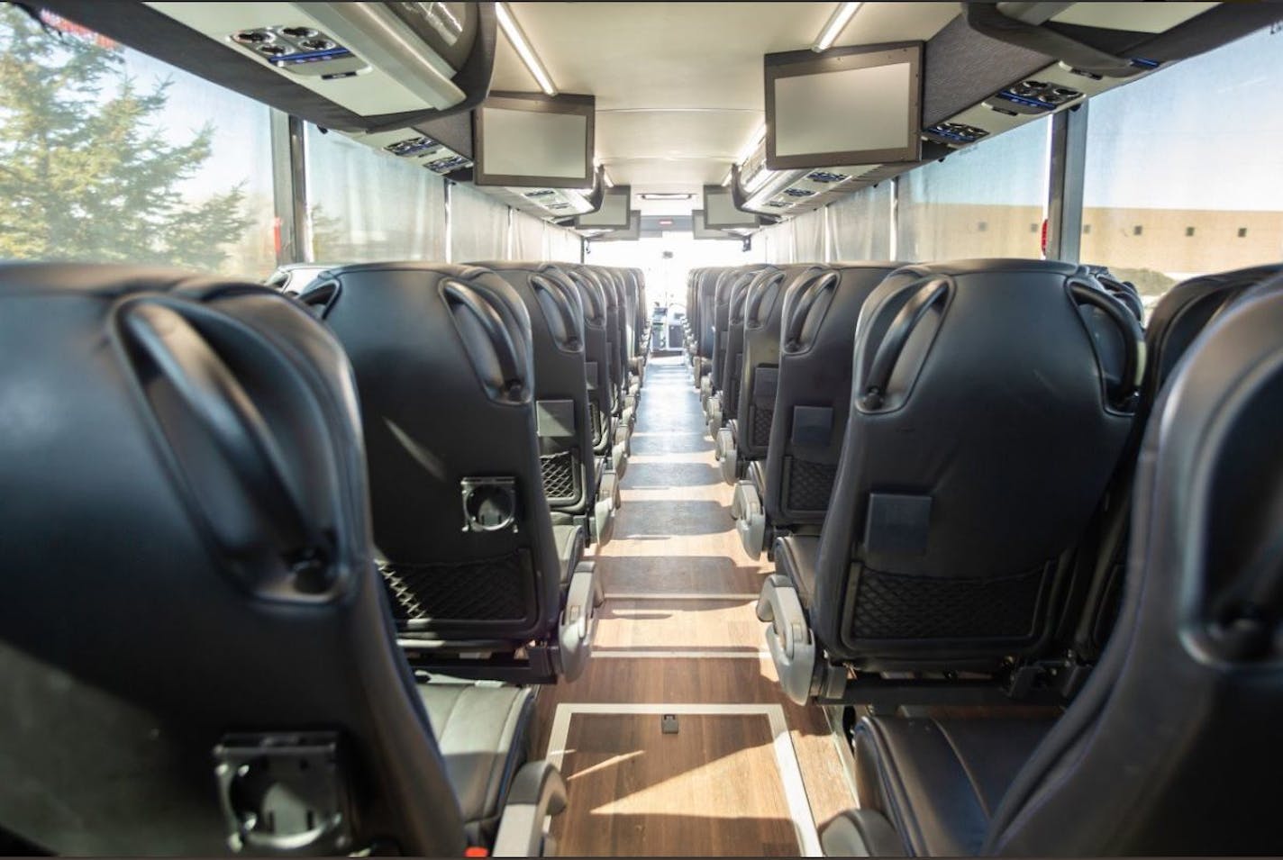 "Take a sneak peek inside one of Landline's motor coaches," a tweet from the Landline Company read.