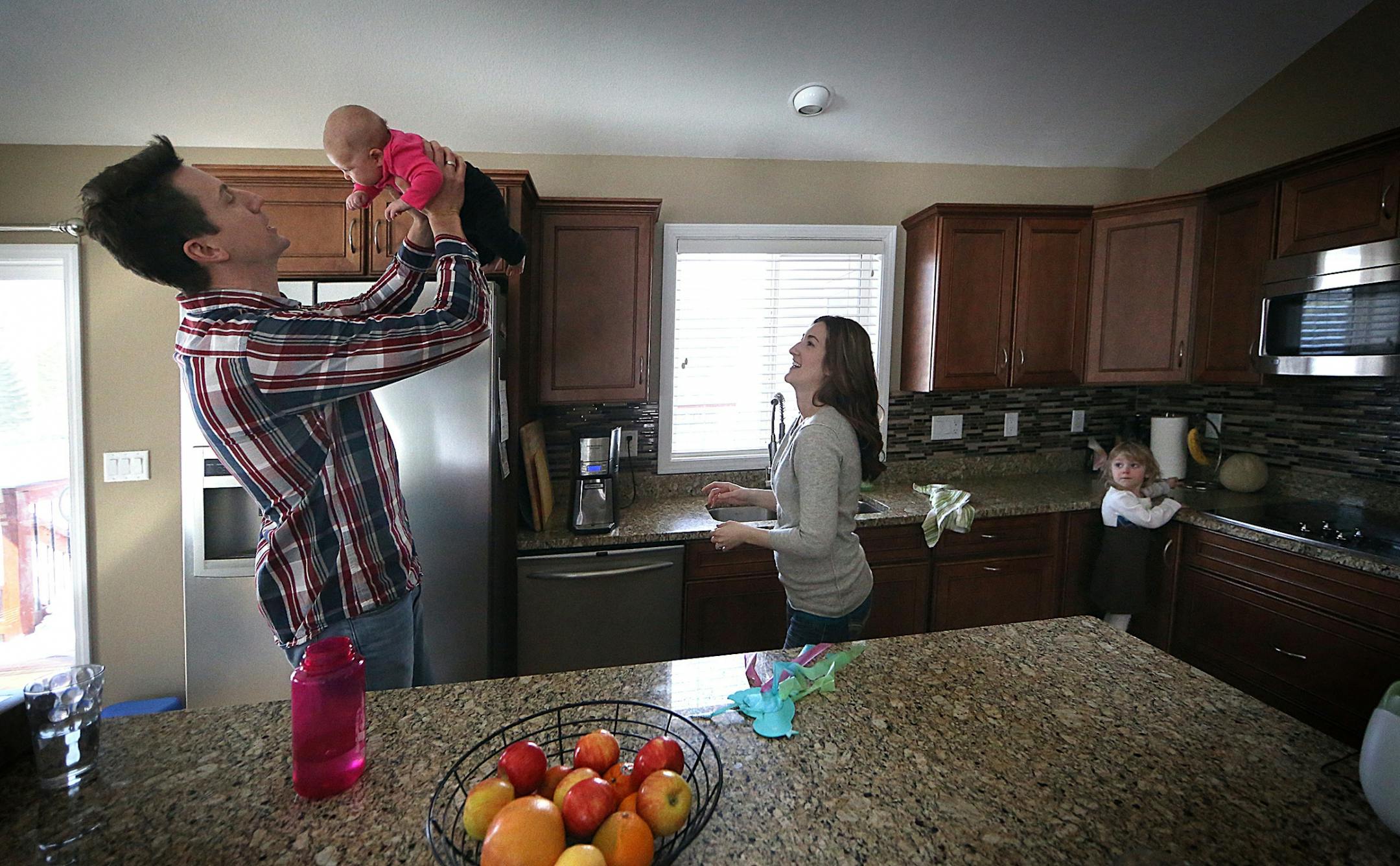 Former KARE11 meteorologist Jerrid Sebesta played with his daughter, Everleigh, at the family home in Wilmar. Jerrid's wife, Emily, and daughter, Raiya, are at right. Sebesta was on a fast track to the big time. "Not only had I made it to the Twin Cities market in my mid-thirties, I was at Kare11, arguably the cream of the crop," Sebesta said. He was living the good life, or so everyone thought. "I'm a small town trailer park kid from Montevideo, Minn. By 35 years old I had done everything that