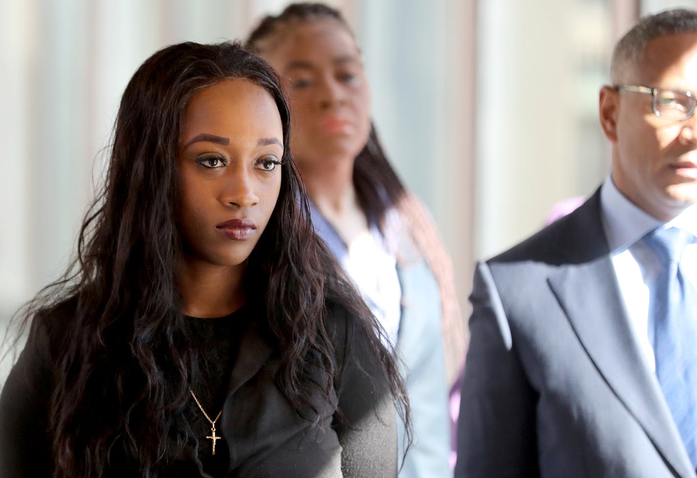 Diamond Reynolds, who live-streamed the aftermath of Philando Castile's shooting death, arrived in court on June 6 for the trial of officer Jeronimo Yanez.