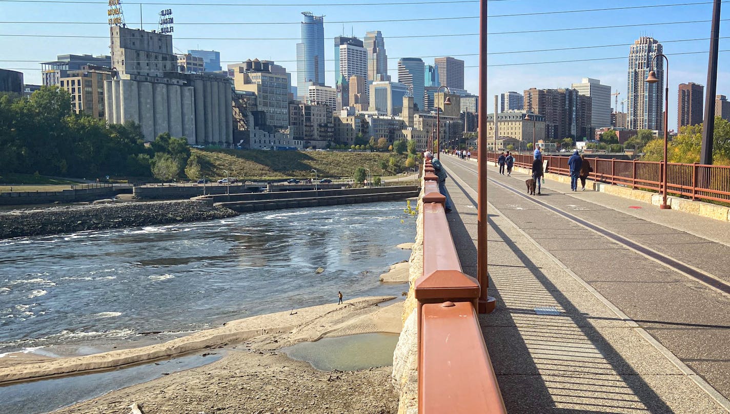 People wandered the Mississippi River bottom Monday afternoon below the Stone Arch Bridge as the Army Corps of Engineers lowered the river to allow inspection of the upper and lower lock and dams. ] GLEN STUBBE • glen.stubbe@startribune.com Monday, October 5, 2020 Corps to lower Mississippi River levels in Minneapolis to conduct inspections Published Oct. 2, 2020 1 PRINT | E-MAIL ST. PAUL, Minn. – The Mississippi River will look significantly different next week as the U.S. Army Corps of Enginee