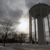 Golden Valley main water tower, photographed on 2/5/14. Golden Valley, Crystal and New Hope residents came within an hour of running out of tap water last summer when a storm knocked out water pump power and a major watermain exploded in Robbinsdale. We came within minutes of no water, said Golden Valley Mayor Shep Harris. The narrowly escaped tri-city drought highlighted the lack of a water backup plan, an issue the three cities had discussed for at least five years. Last month, a $4 million ba