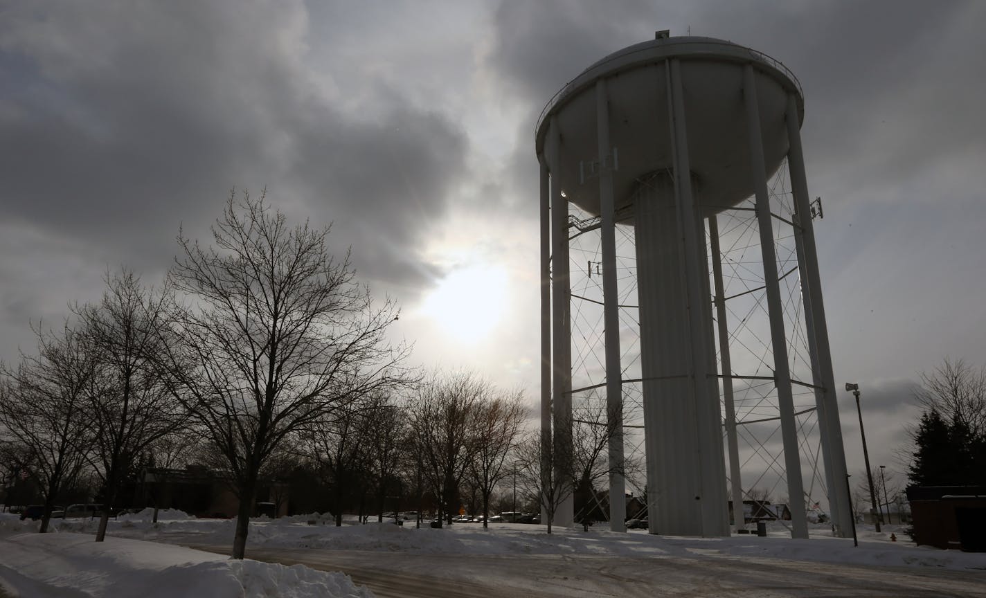 Golden Valley main water tower, photographed on 2/5/14. Golden Valley, Crystal and New Hope residents came within an hour of running out of tap water last summer when a storm knocked out water pump power and a major watermain exploded in Robbinsdale. We came within minutes of no water, said Golden Valley Mayor Shep Harris. The narrowly escaped tri-city drought highlighted the lack of a water backup plan, an issue the three cities had discussed for at least five years. Last month, a $4 million ba