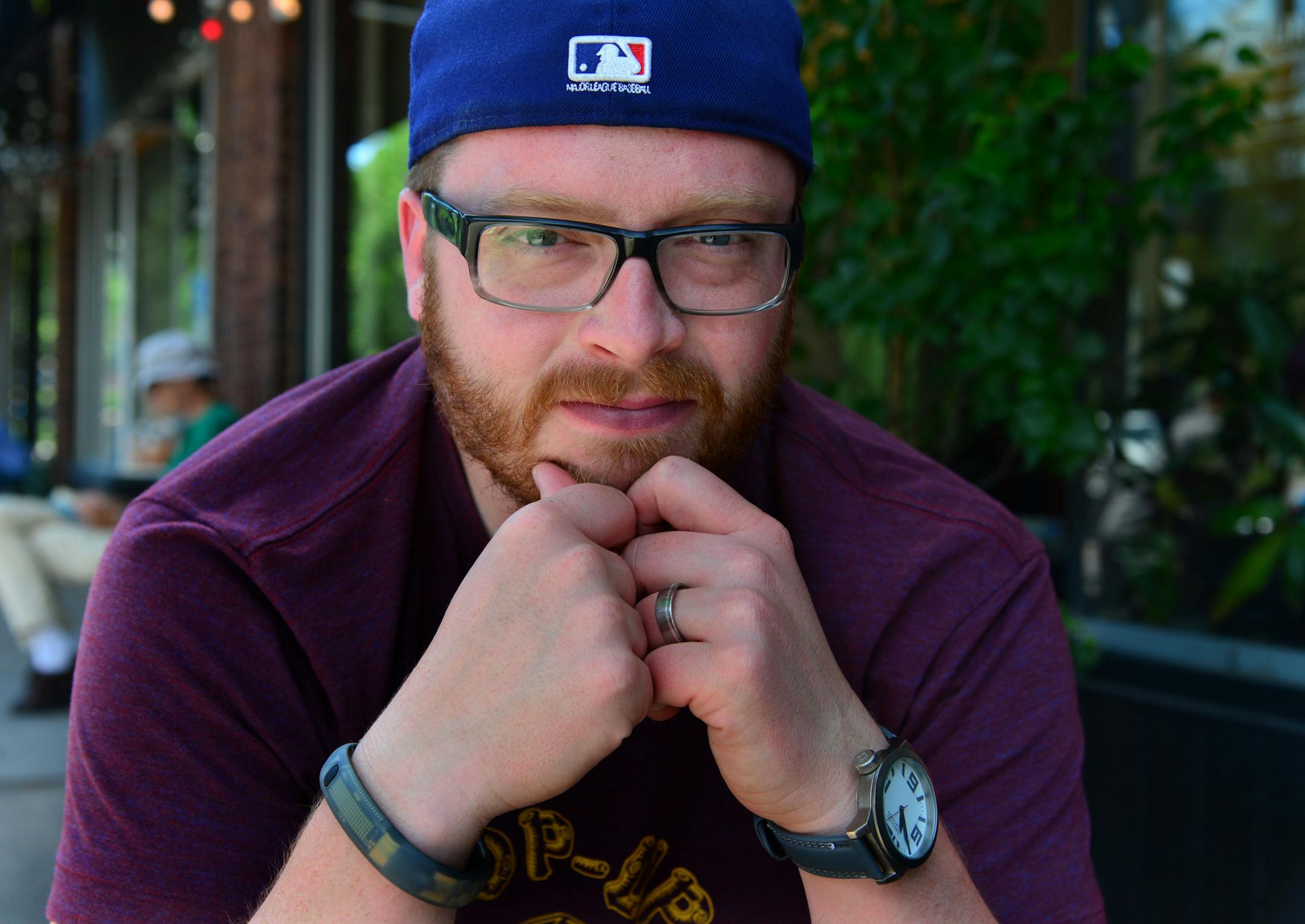 Jake Nyberg, 34, is a frequent customer of Kopplin's coffeehouse, on Marshall Ave. In St Paul. Nyberg, who works in advertising, practices intermittent fasting. He'll go for 20-24 hours at a time without food because he says fasting helps his body and mind perform better.]Richard.Sennott@startribune.com Richard Sennott/Star Tribune St Paul Minn.Friday 6/30/2014) ** (cq)