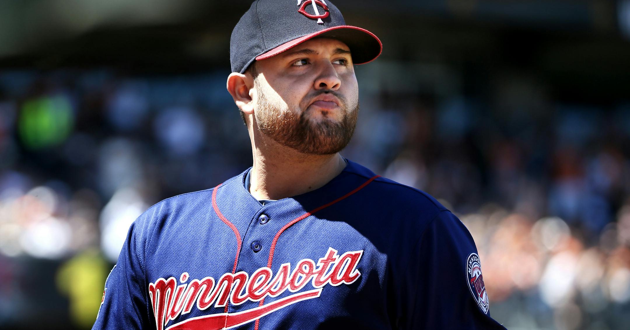 Minnesota Twins starting pitcher Ricky Nolasco (47) walked of the field after giving up 3 runs in the fifth inning during MLB action at AT&T Park between the Minnesota Twins and Giants May 25, 2014 in San Francisco , CA. ] Jerry Holt Jerry.holt@startribune.com