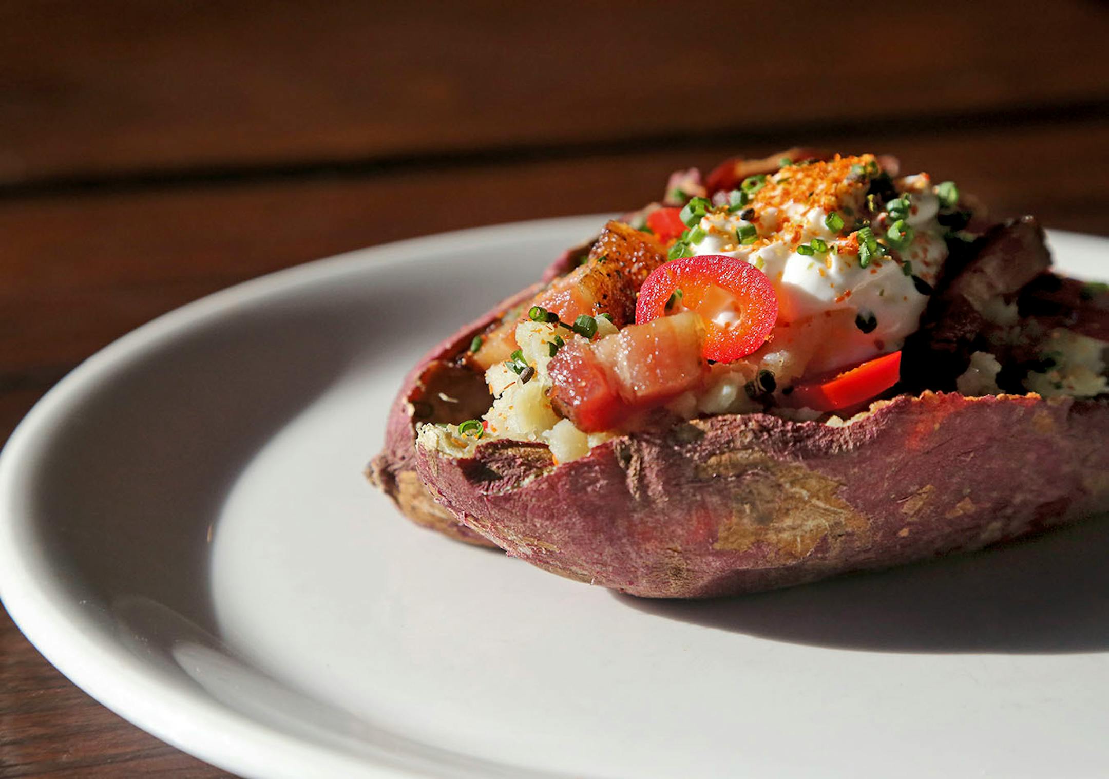 A roasted Japanese sweet potato from chef Ann Kim, owner of Young Joni and seen Thursday, Nov. 10, 2017, in Northeast Minneapolis, MN.