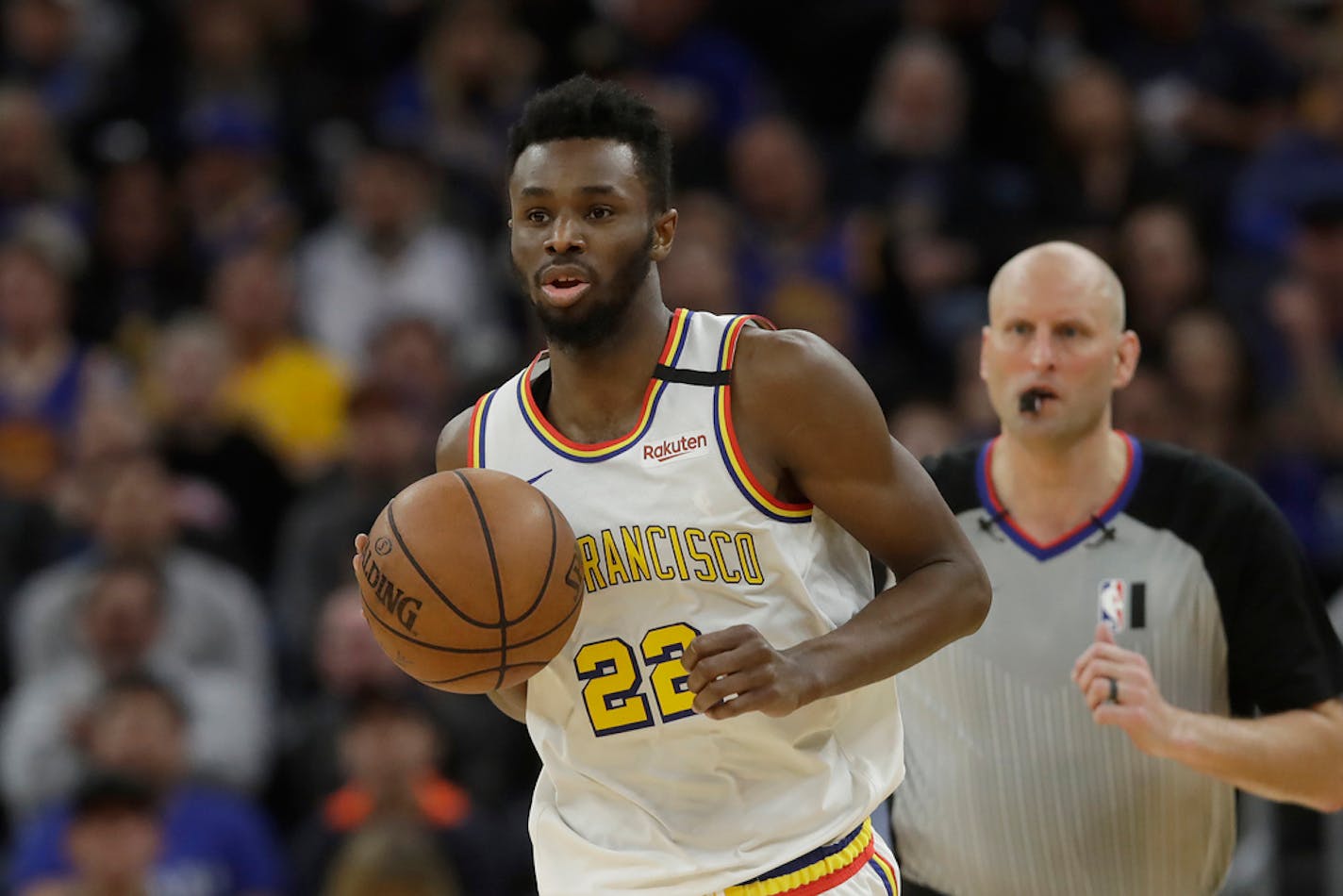 Golden State Warriors guard Andrew Wiggins (22)