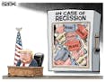 Sack cartoon: Trump's recession plan