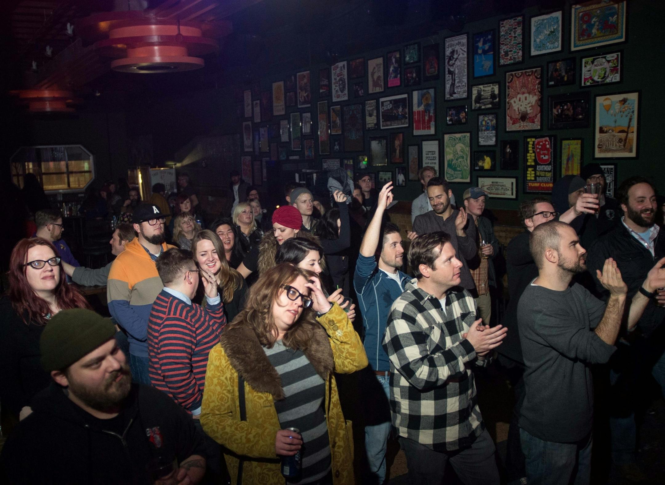 The Turf Club is packed with show goers listening to Appetite for Zaccardi early Saturday morning.