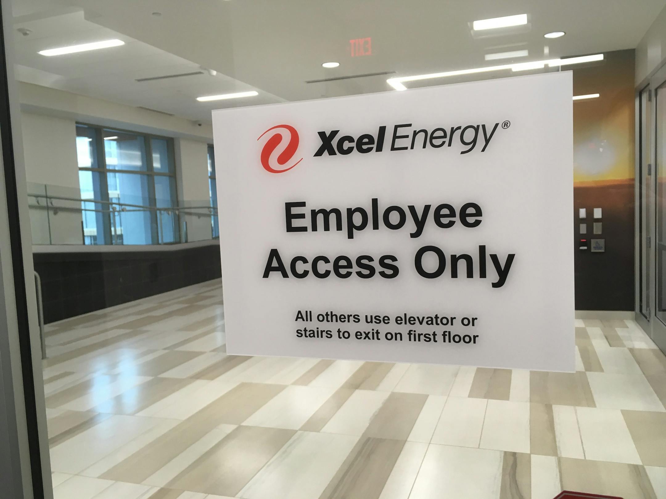 An abrupt dead end at Xcel Energy, where your only choices are to turn back or go outside.
