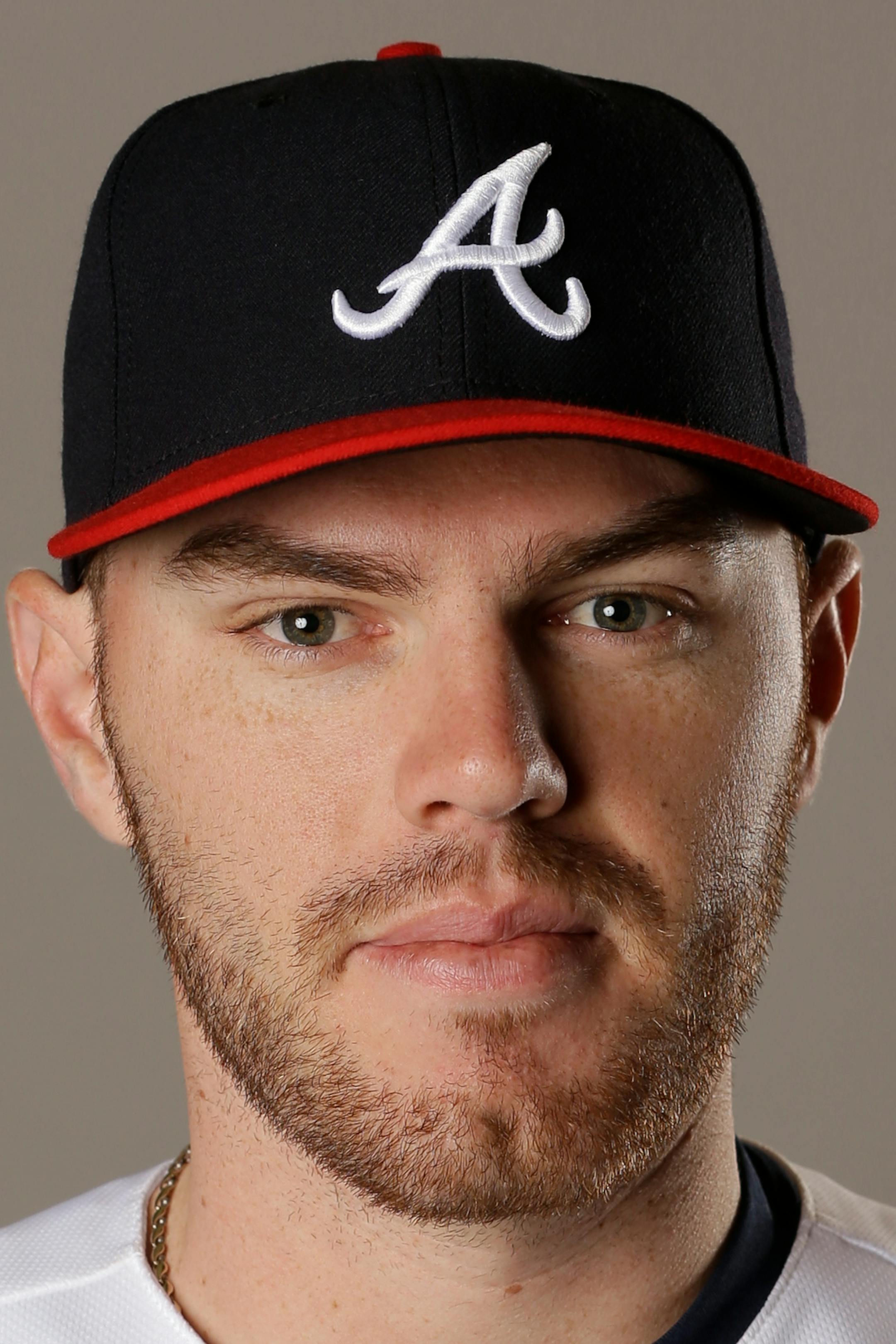 This is a 2016 photo of Freddie Freeman of the Atlanta Braves baseball team. This image reflects the Atlanta Braves active roster as of Friday, Feb. 26, 2016, in Kissimmee, Fla., when this image was taken. (AP Photo/John Raoux) ORG XMIT: FLJR1