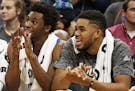 Timberwolves&#x2019; Andrew Wiggins, left, and Karl-Anthony Towns are both on pace to log more than 3,000 minutes this season. They rank third and fif