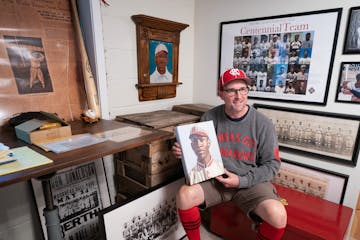 Pete Gorton’s mission is to uncover the history and share the story of Negro League pitching great John Wesley Donaldson. Here he held a copy of a p