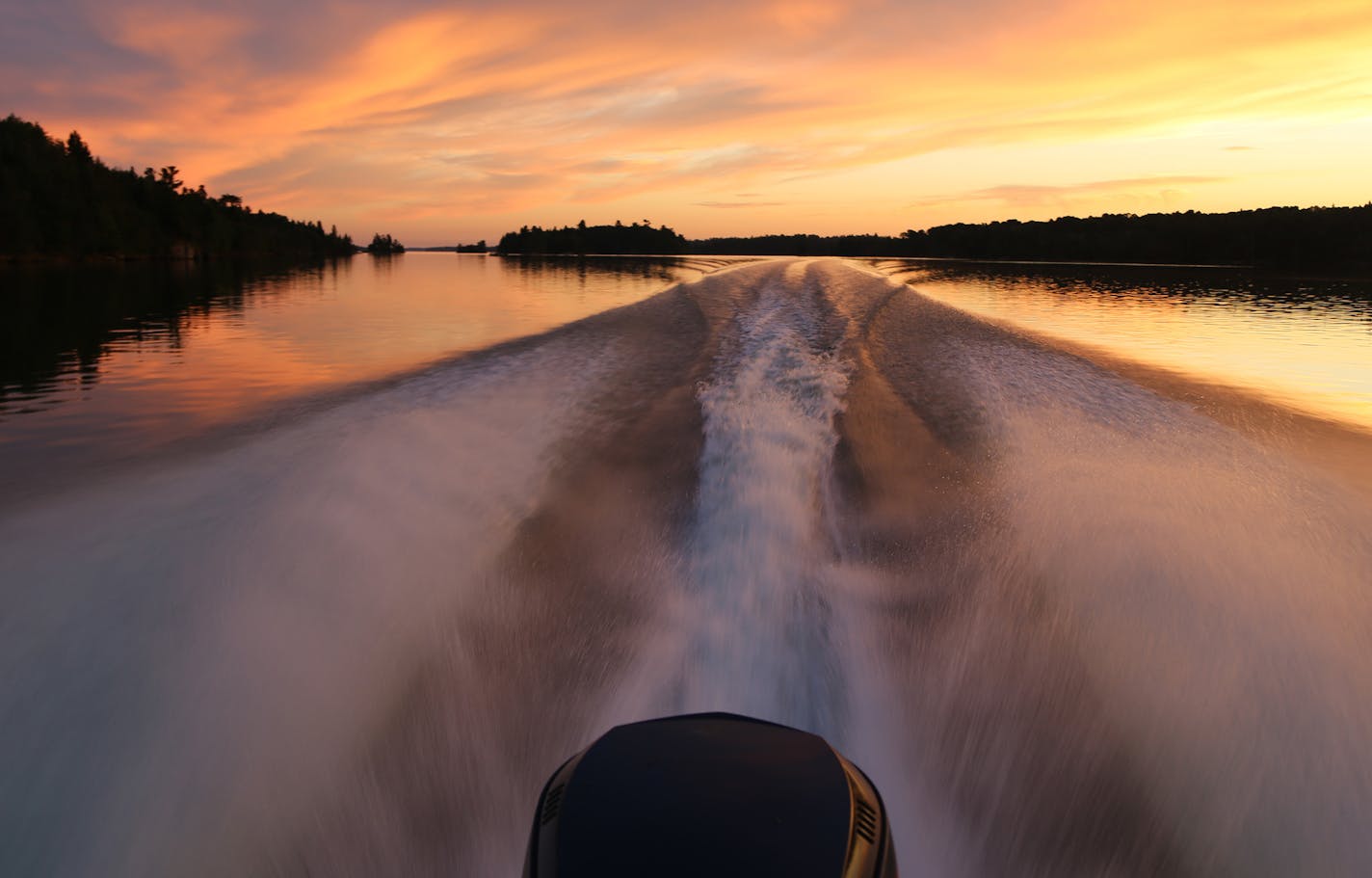 On Lake of the Woods near Big Narrows, which lies about halfway between Minnesota's Northwest Angle and Kenora, Ontario.