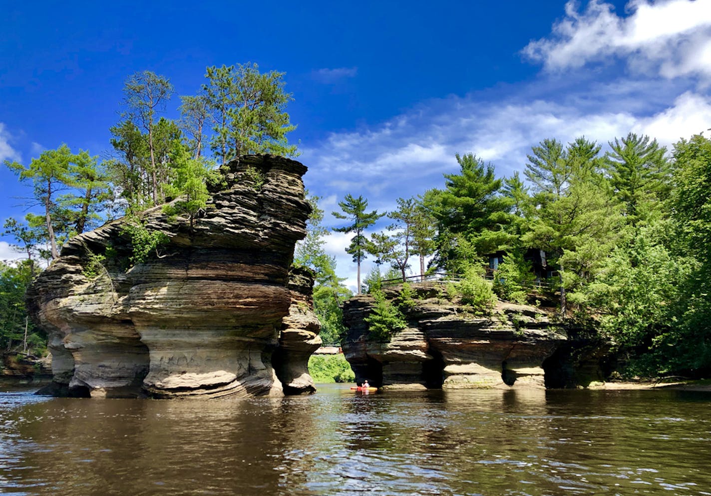 Carved bluffs, cliffs, canyons and gorges that lined the Wisconsin River. Photo by Melanie Radzicki McManus, special to the Star Tribune.