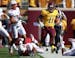 The Gophers' Troy Stoudermire (11) returned a kick.
