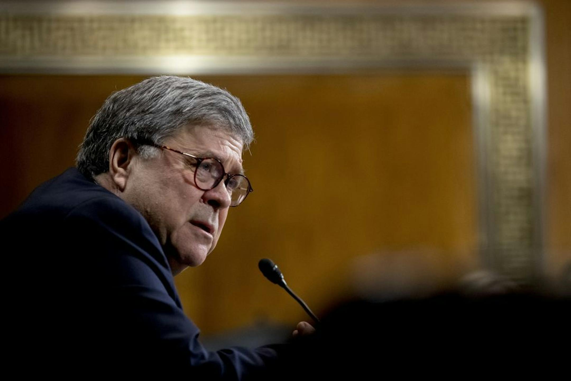 Attorney General William Barr testified during a Senate Judiciary Committee hearing about the special counsel's report Wednesday in Washington.