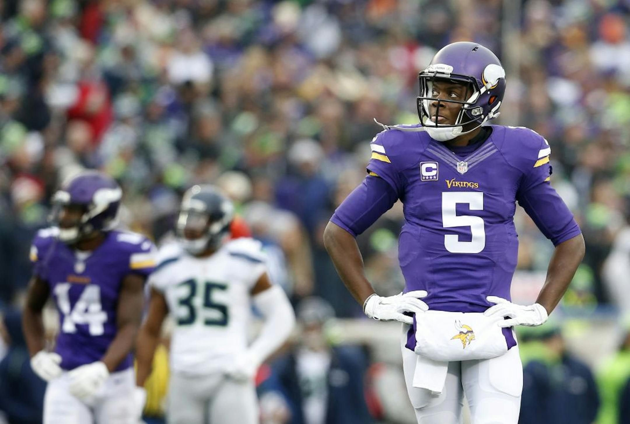 Minnesota Vikings quarterback Teddy Bridgewater (5).