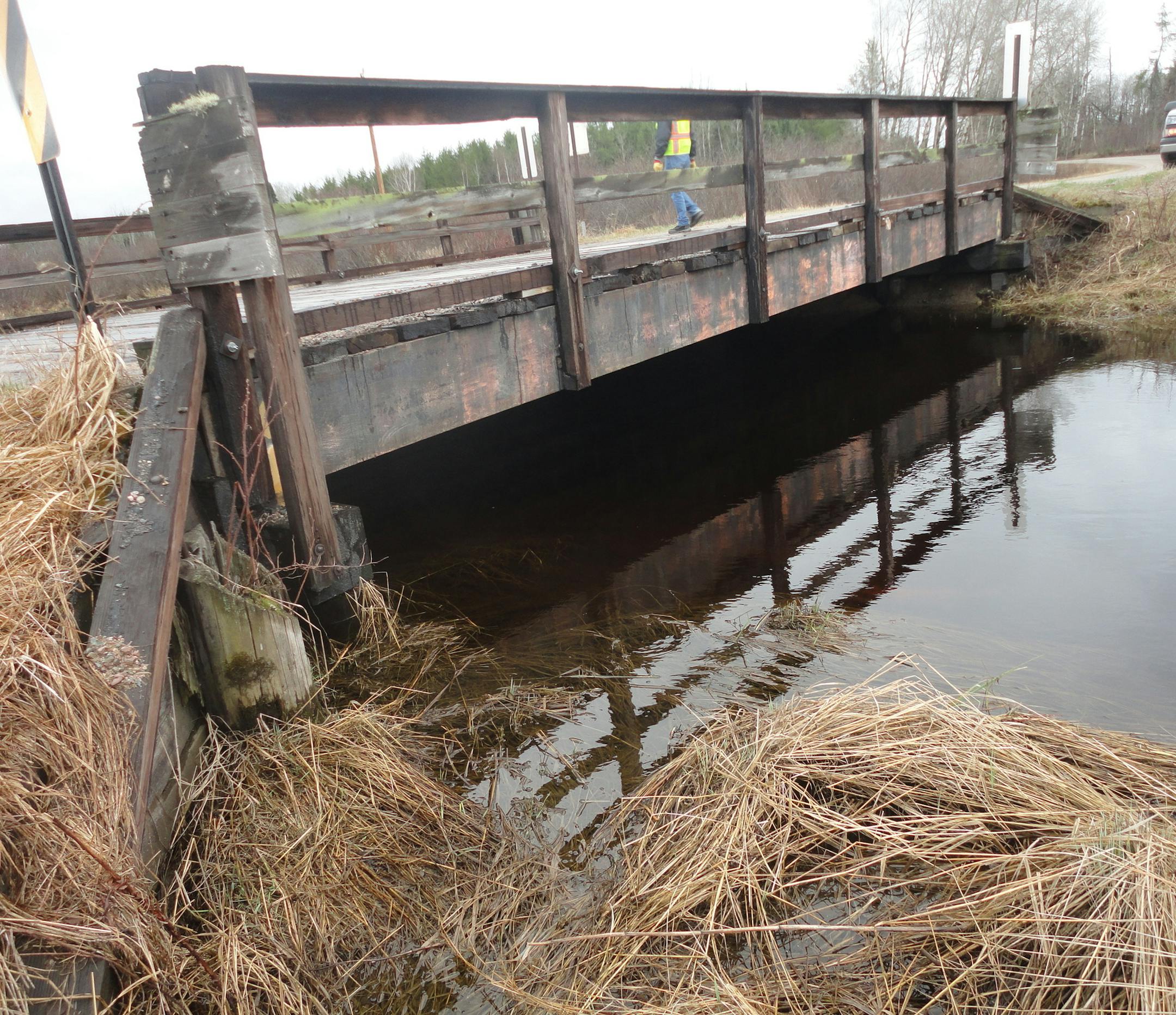 A new sales tax will help to replace aging bridges such as this, Bridge 616, part of County Road 668, crossing the Dark River in Great Scott Township. It was built in 1936.