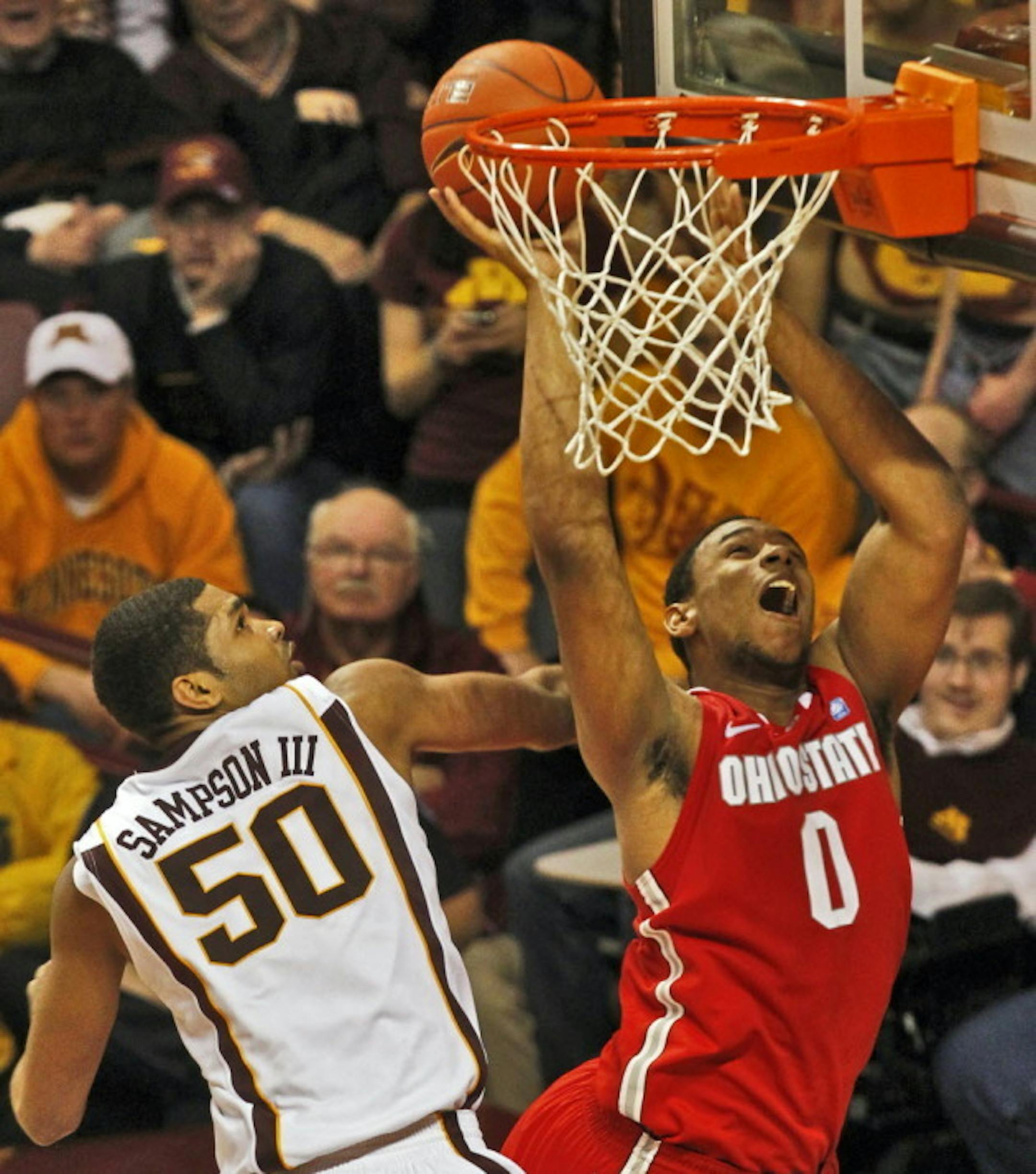 Tubby Smith wants to see Sampson be the one that dominates in the paint.
