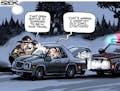 Sack cartoon: Drunken driving